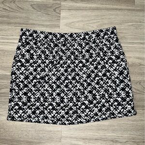 J. JILL Fit On-The-Go Skort  Golf Active Outdoor Travel Black Print Size XL